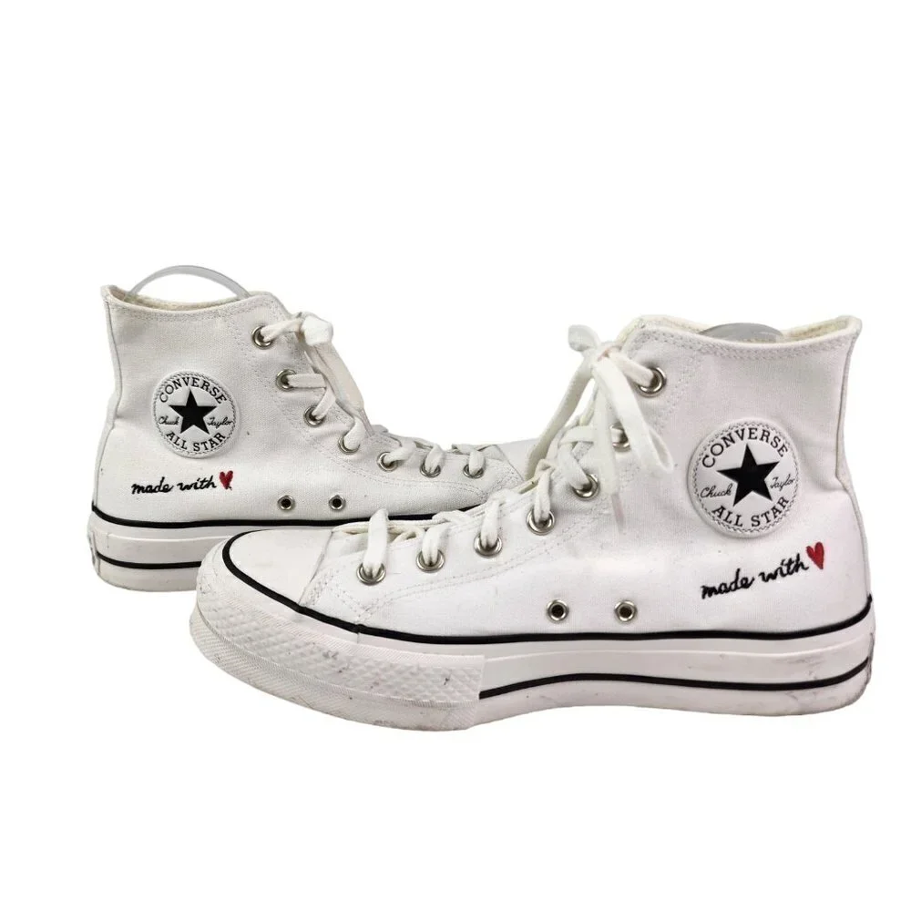 Women’s Converse Chuck Taylor All Star High Lift Made With Love Size 9.5 571119C